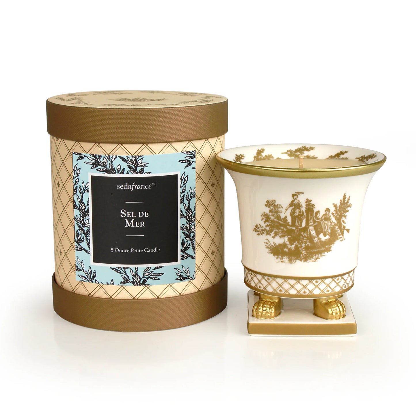 Seda France Toile Petite Ceramic Candle Sel De Mar