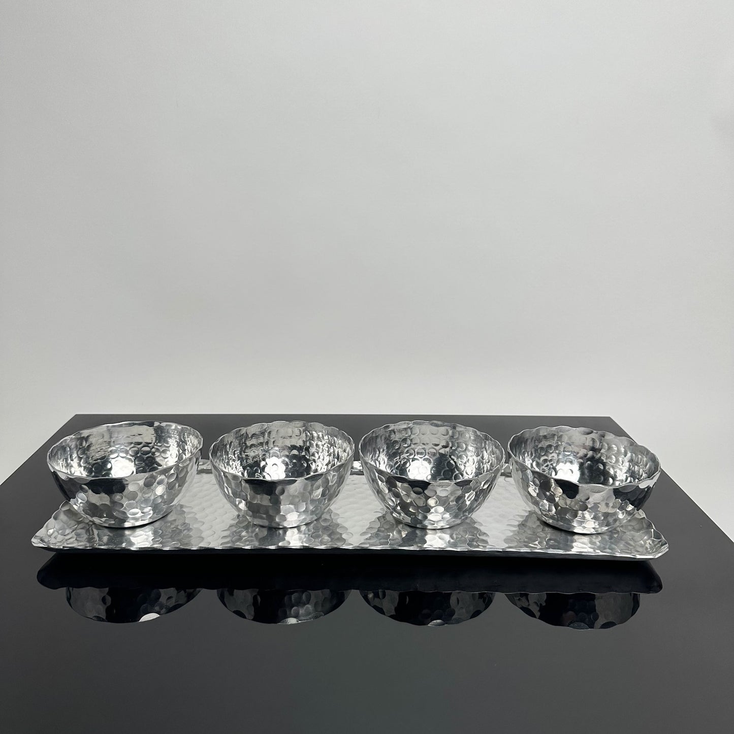 Aluminum Tray w/ 4 Bowls