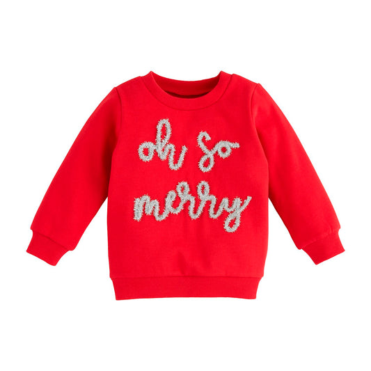 Mudpie Oh So Merry Sweatshirt 12-18Mos