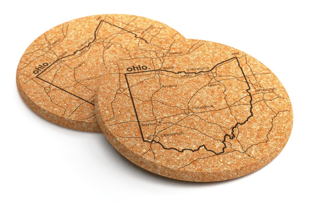 Ohio Cork Coasters