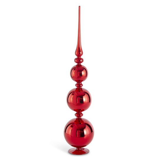 Red Glass Finial MEDIUM