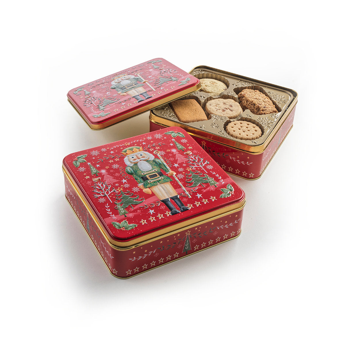 SALE Nutcracker Square Cookie Tin