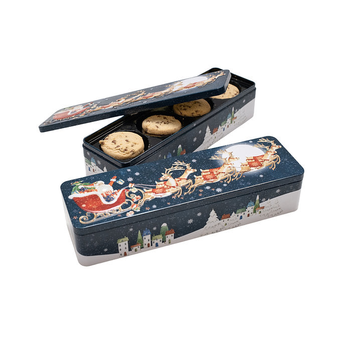 Christmas Flying Santa Chocolate Chip Biscuit Tin