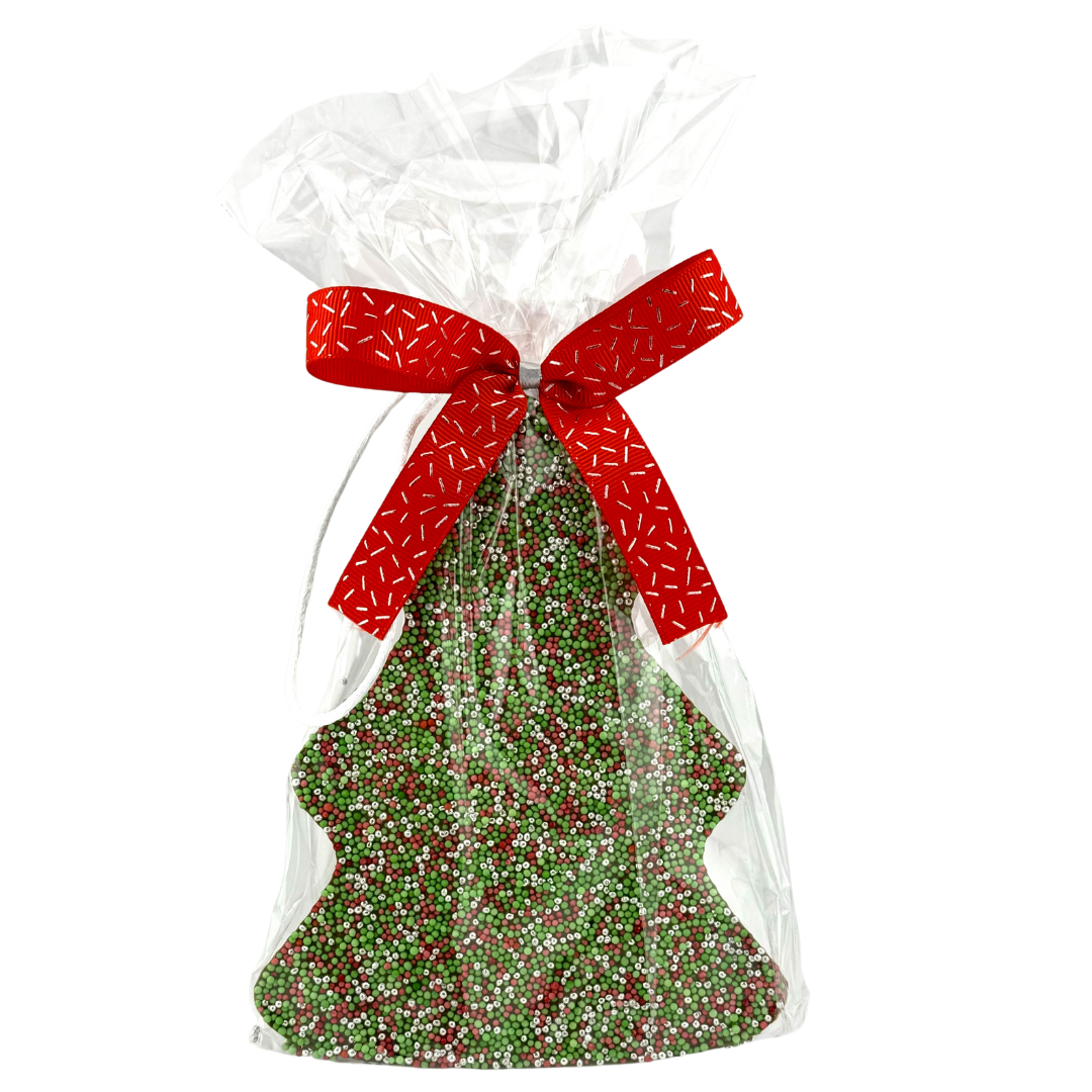 Green, Red & Silver Tree Chocolate Ornament