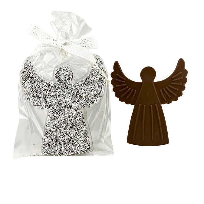 SALE Silver Angel Chocolate Ornament