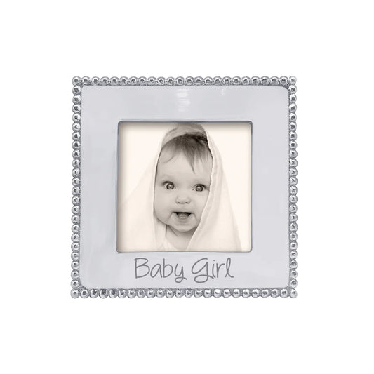 Mariposa Baby Girl Beaded 4x4 Frame