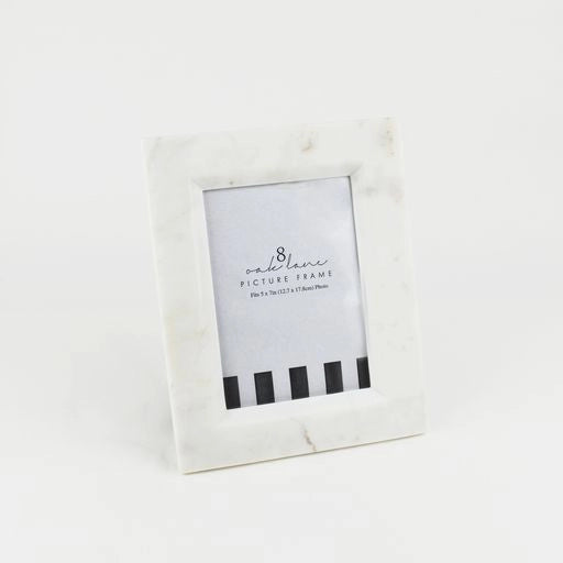 White Marble Picture Frame 5x7