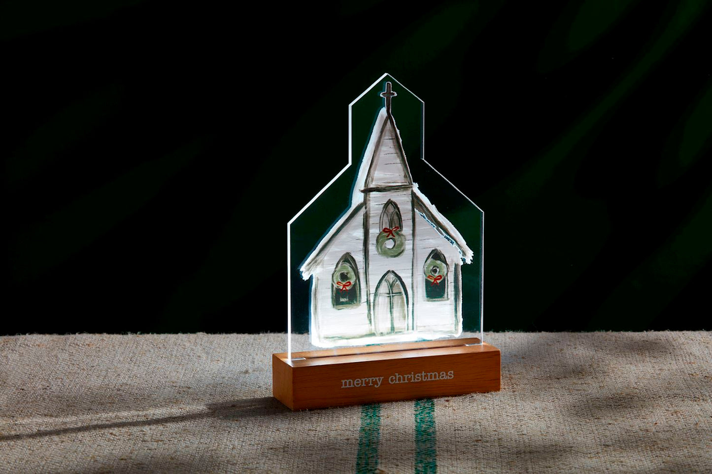 Mudpie LED Church Light-Up Plaque