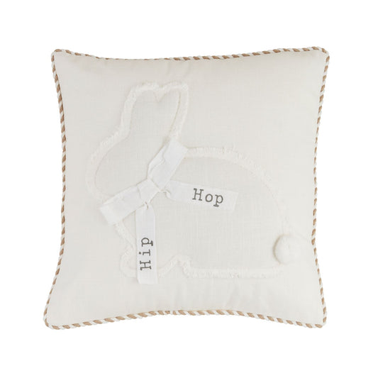 Mudpie Spring Bunny Pillow Square