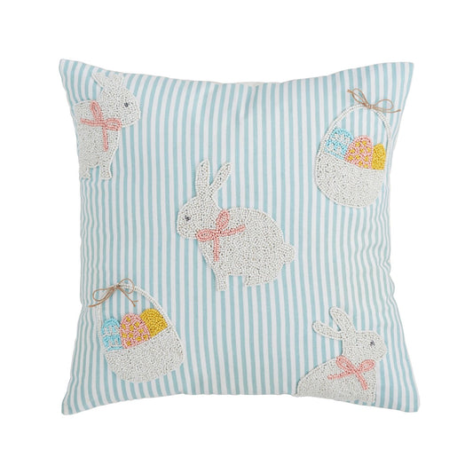 Mudpie Beaded Easter Pillow Basket & Bunny