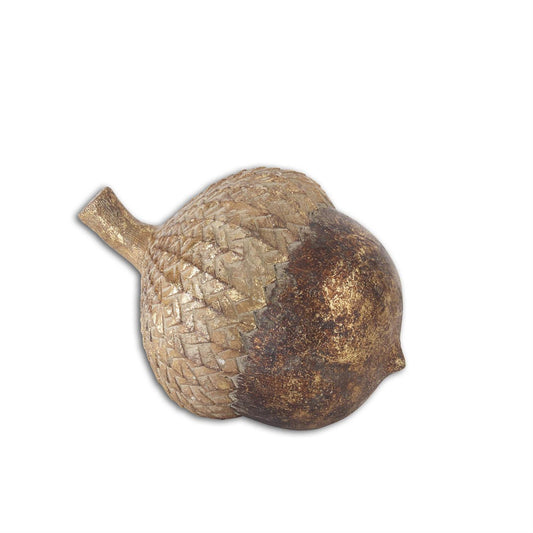 Gold Gilded Resin Acorn