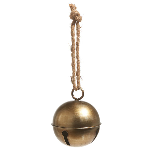 Antique Gold Jingle Bell Ornament 5"