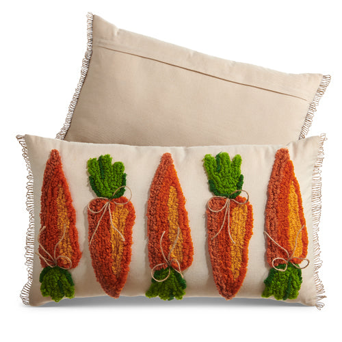 Loop and Knot Carrot Lumbar Pillow