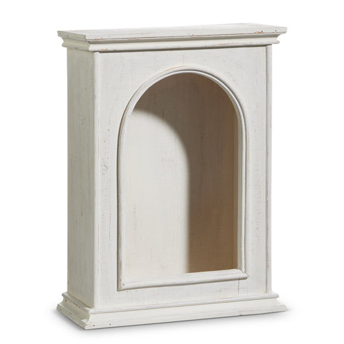 16" White Curio Mini Cabinet