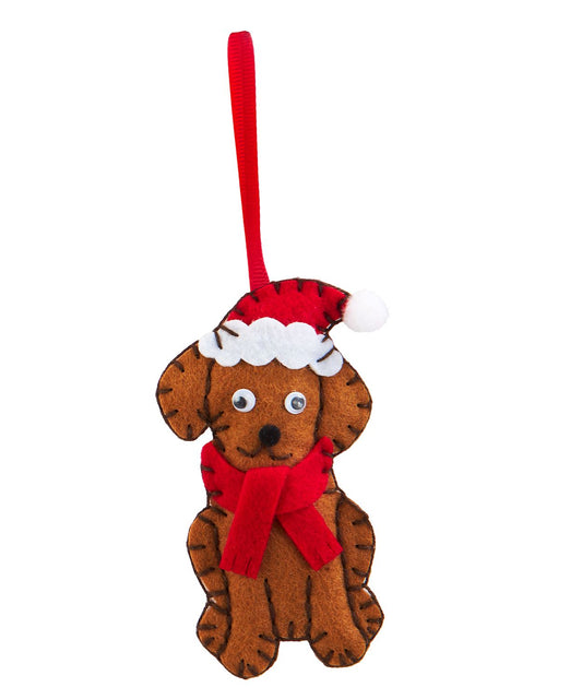 DIY Felt Ornament Kit Christmas Dog