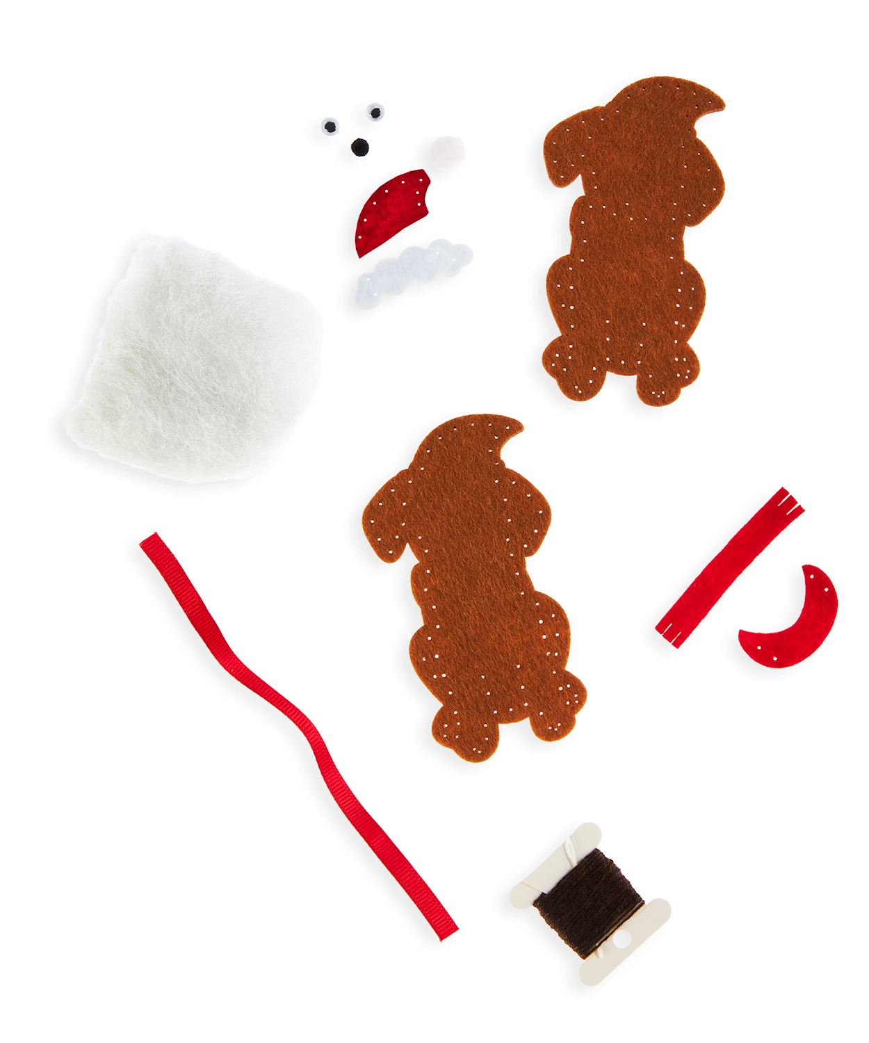 DIY Felt Ornament Kit Christmas Dog