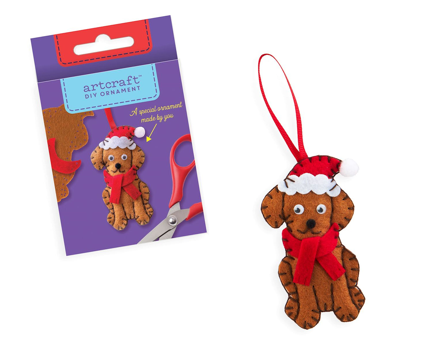 DIY Felt Ornament Kit Christmas Dog