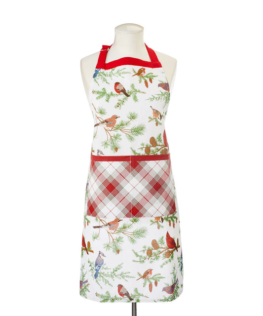 Festive Bird Print Apron