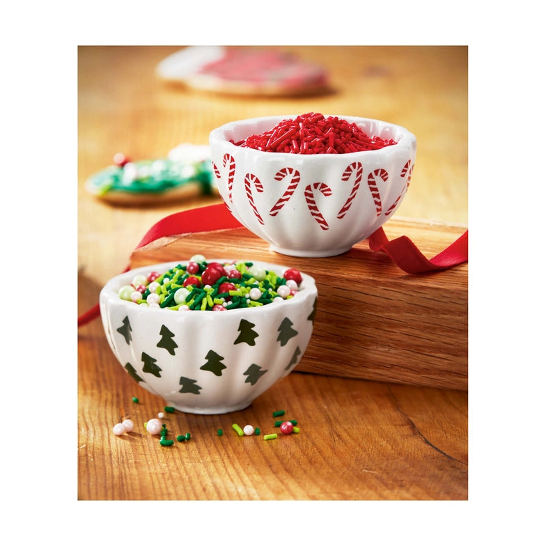 Candy Cane Ceramic Dipping Dish