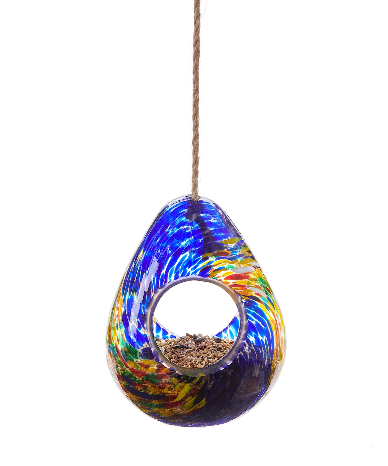 Glass Teardrop Bird Feeder