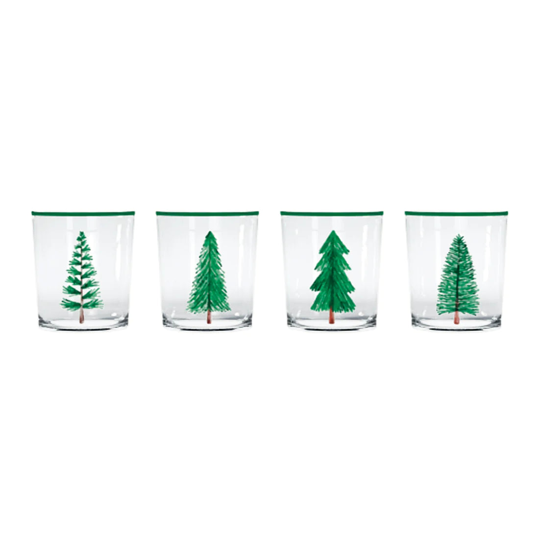 Mariposa Woodland Trees Double Old Fashion Glasses