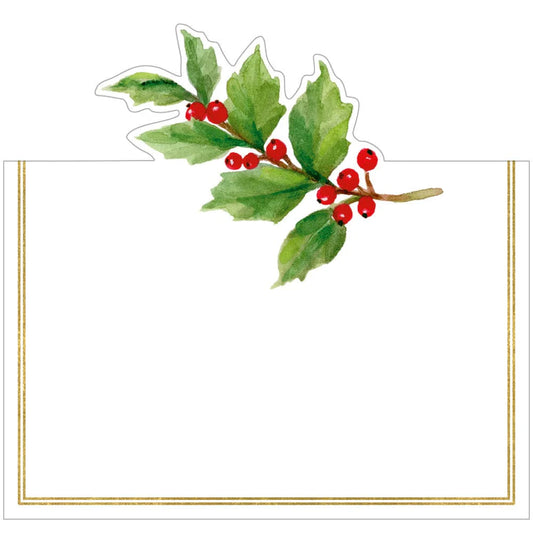 Caspari Holly Sprig Place Cards