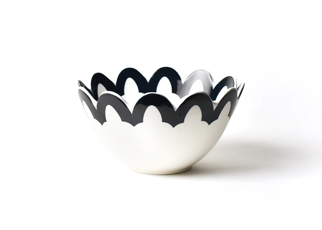 Coton Cololrs Black Arabesque Scallop 9" Bowl