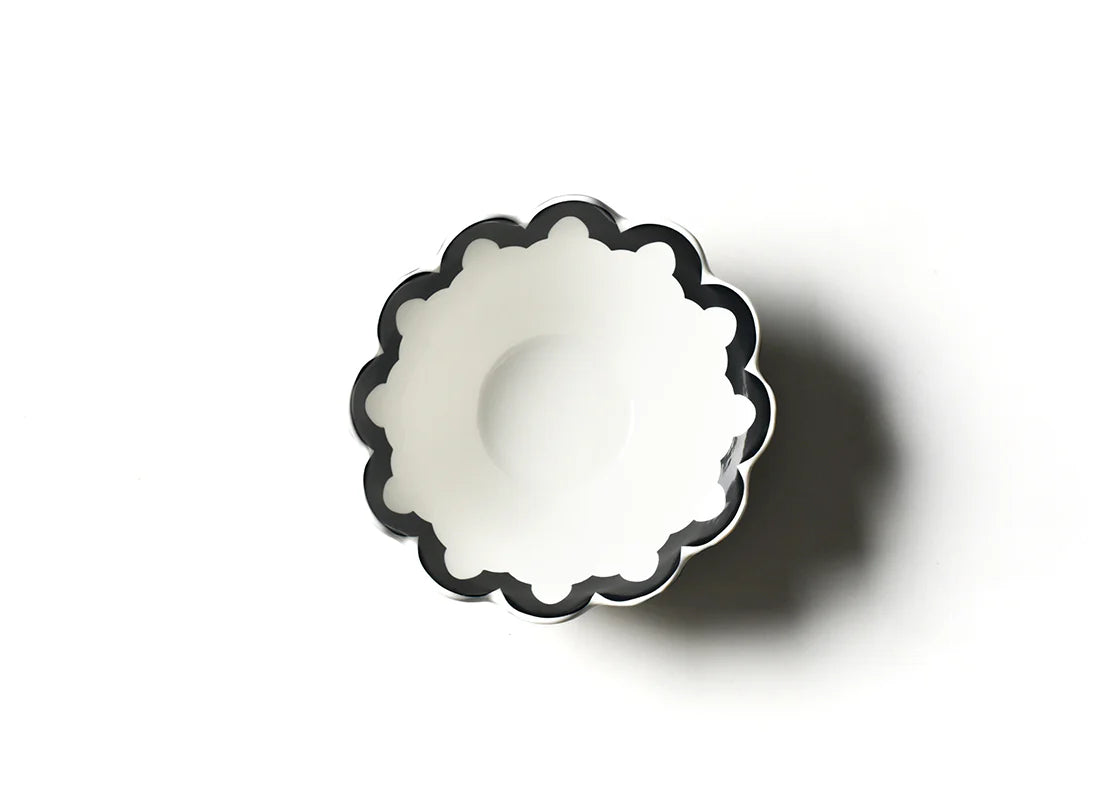 Coton Cololrs Black Arabesque Scallop 9" Bowl