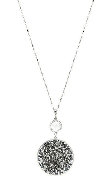 Meghan Browne Ainsley Silver Hematite Necklace