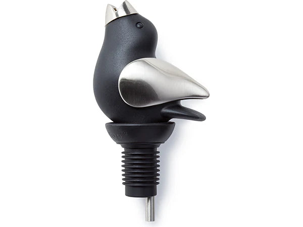 Chirpy Top Wine Pourer Black/Chrome