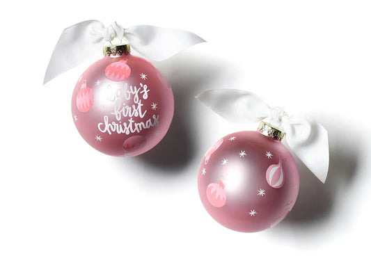 Coton Colors Baby's First Christmas Ornament Pink