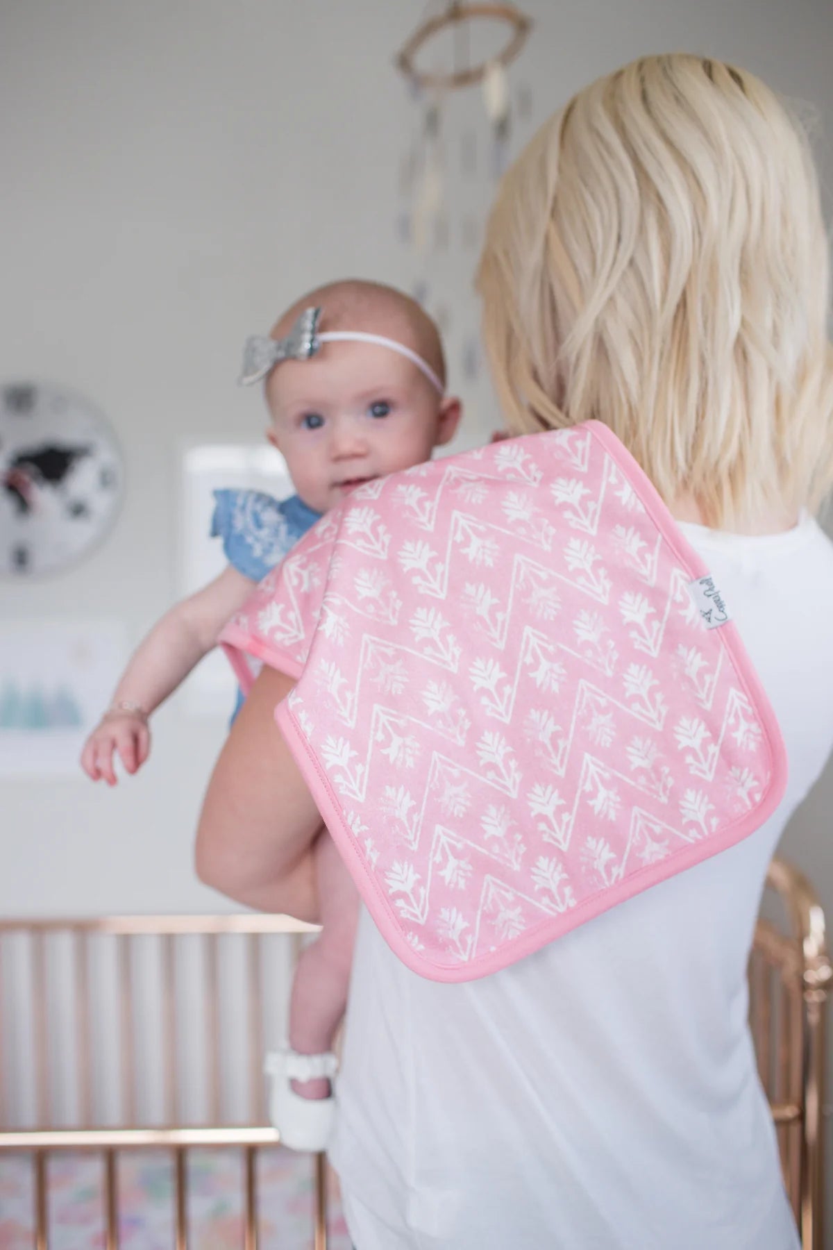 Copper Pearl Claire Burp Cloth Set