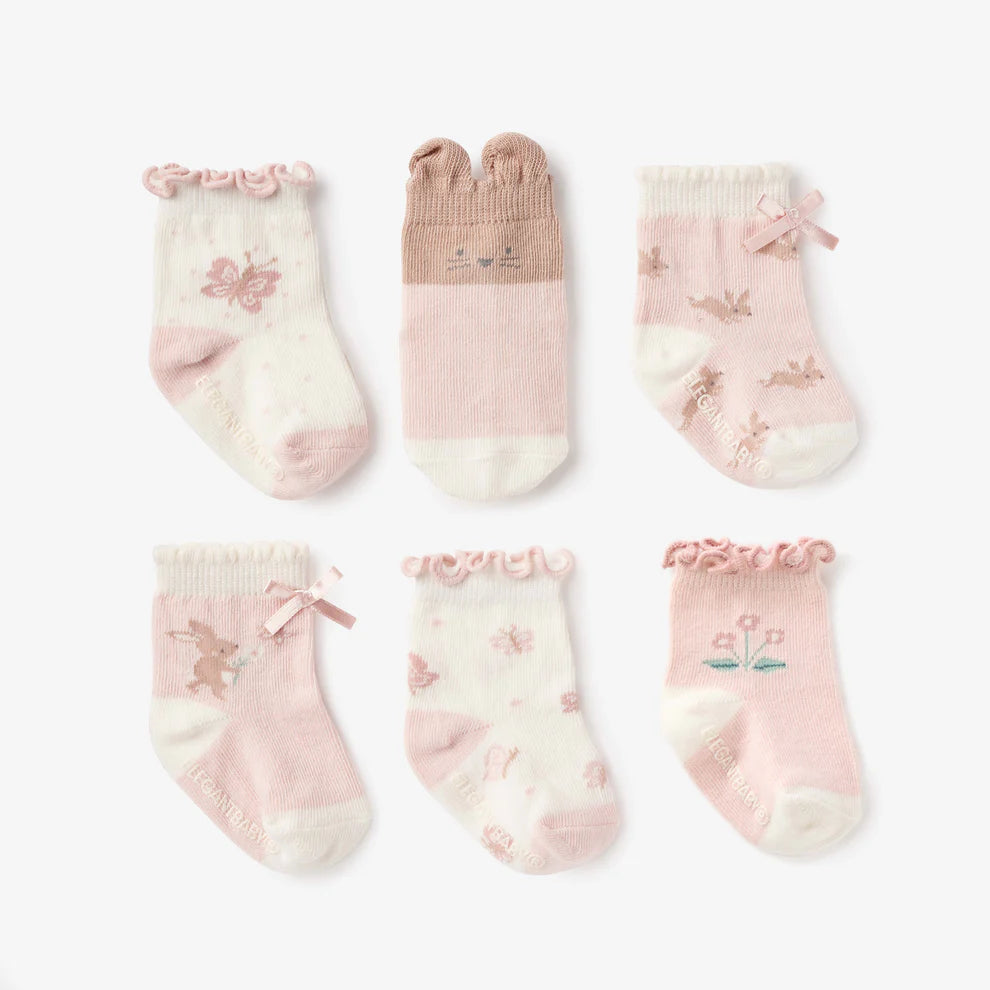 Elegant Baby Garden Picnic Baby Socks 0-12m