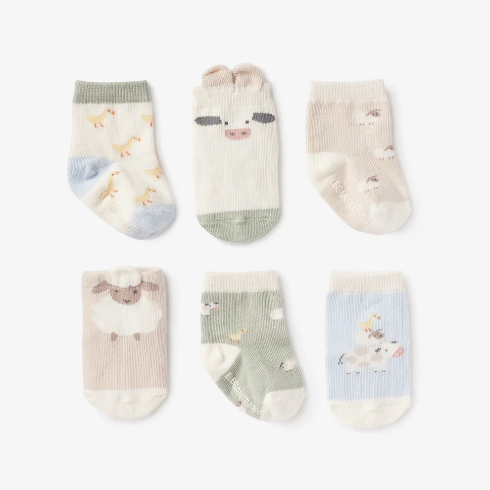 Elegant Baby On the Farm Baby Socks 0-12m