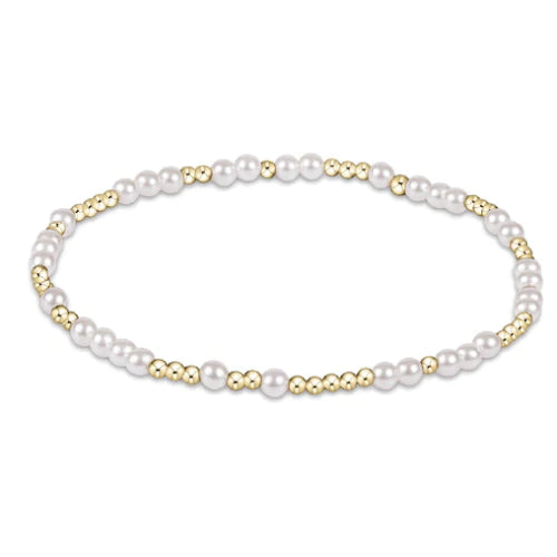 eNewton Hope Unwritten 3mm Bead Pearl Bracelet