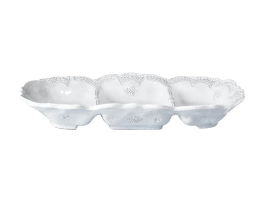 Vietri Incanto Lace Medium 3 Part Server