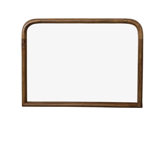 Mango Wood Framed Wall Mirror, Natural