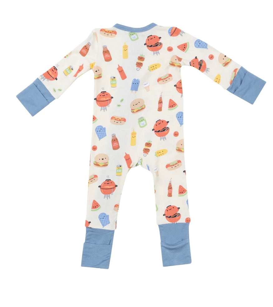 Angel Dear BBQ Buddies 2 Way Zipper Romper 3-6m