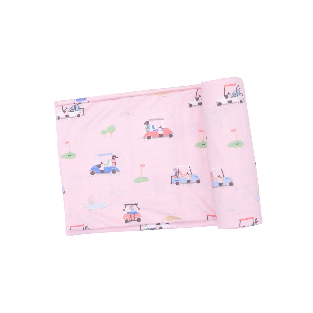 Angel Dear Swaddle Blanket Golf Carts Pink Blanket