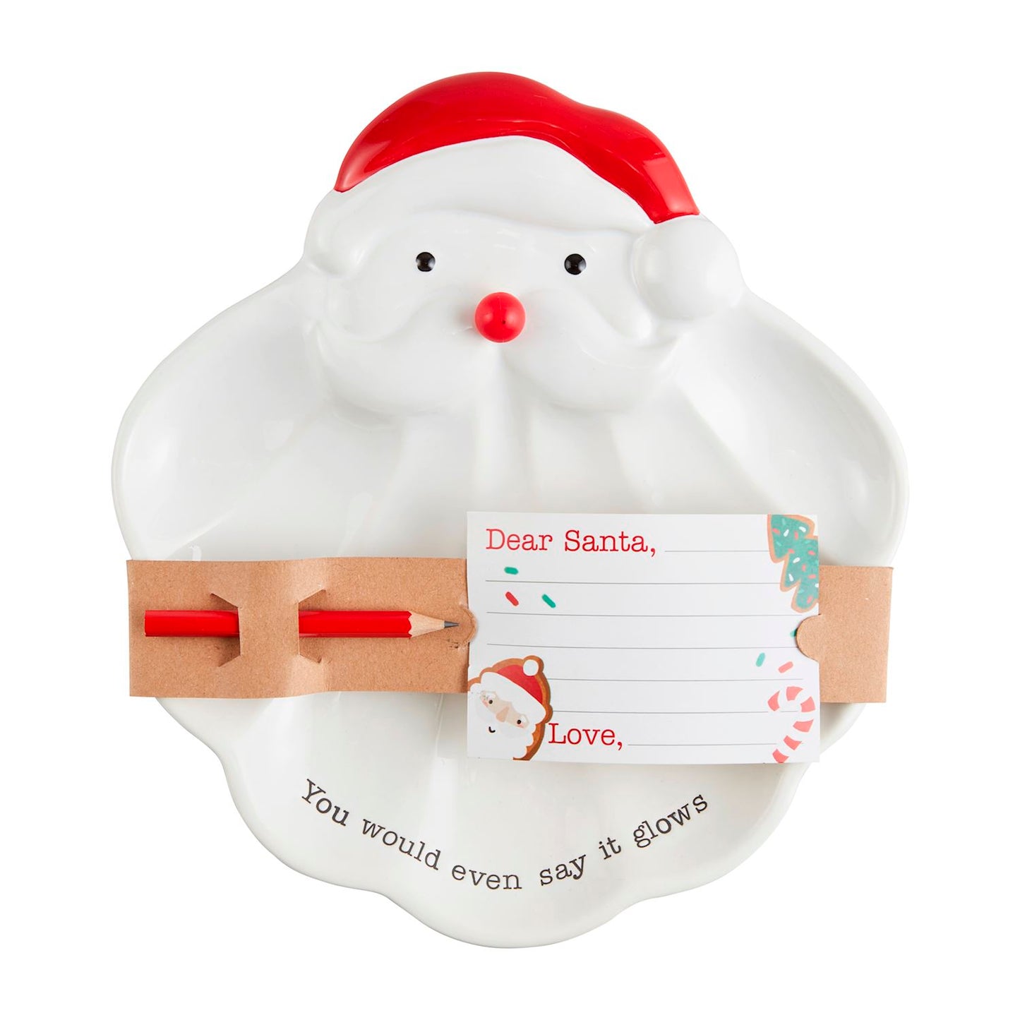 SALE Mudpie Light-Up Santa Plate Set