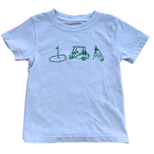 SALE Light Blue Golf Trio T-shirt 2T