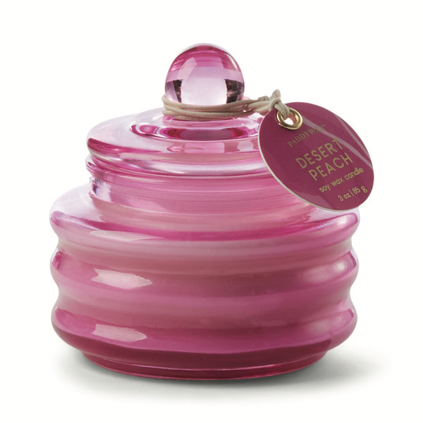 Paddywax Beam 3oz Fuchsia Glass w/lid Candle - Desert Peach