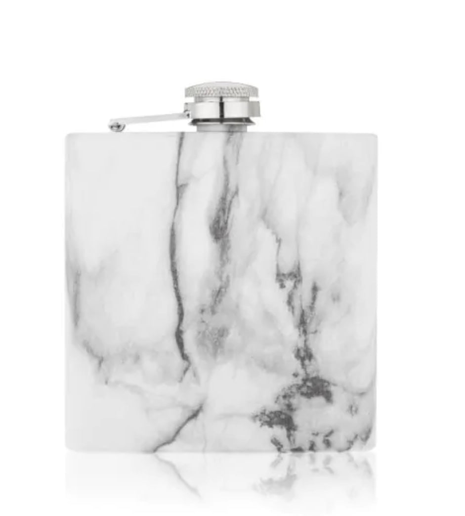 True Brands Marble 6oz Stainless Steel Flask