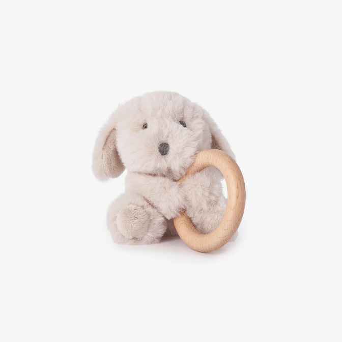 Elegant Baby Puppy Ring Rattle