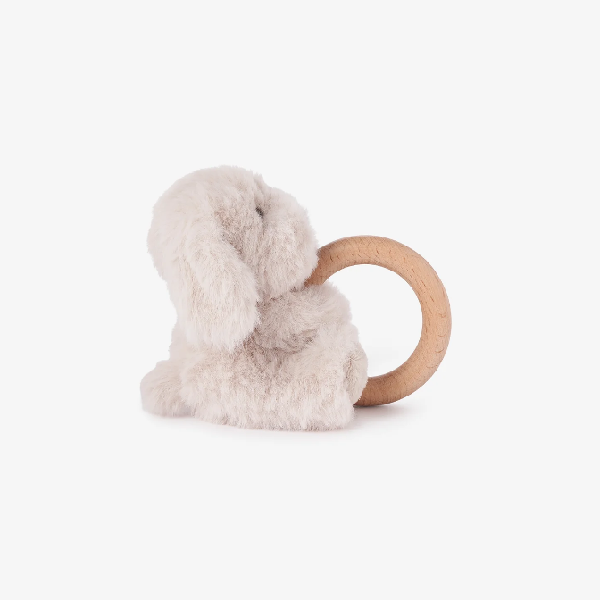 Elegant Baby Puppy Ring Rattle