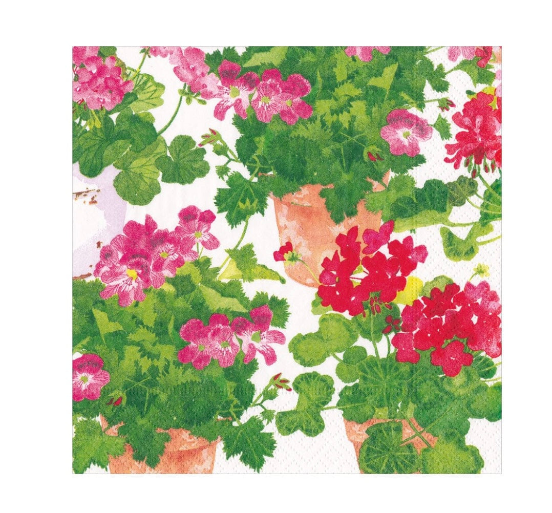 Caspari Trailing Geranium Luncheon Napkins