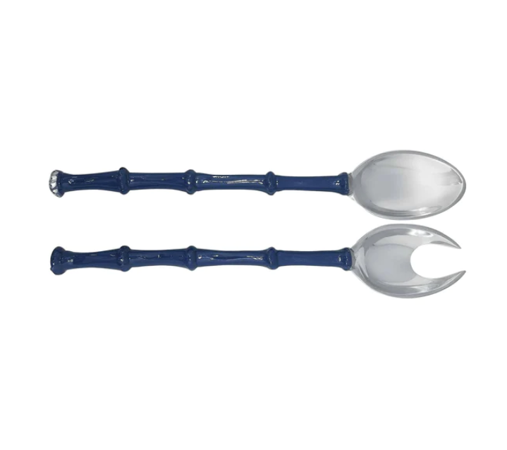 Mariposa Bamboo Blue Salad Servers 647B