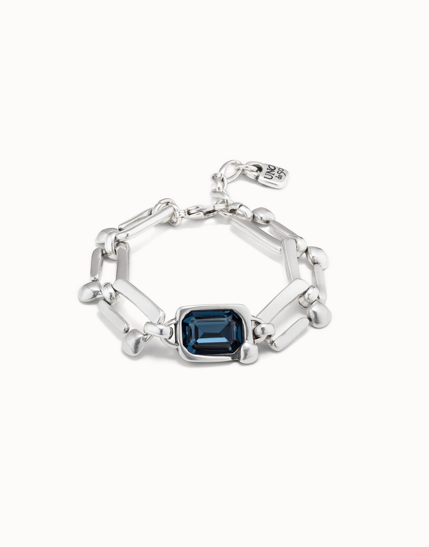 UNO de 50 Unconventional Silver Blue Bracelet