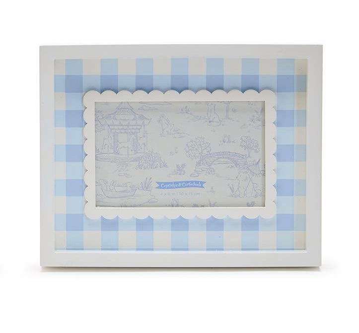 Blue Gingham 4x6 Frame