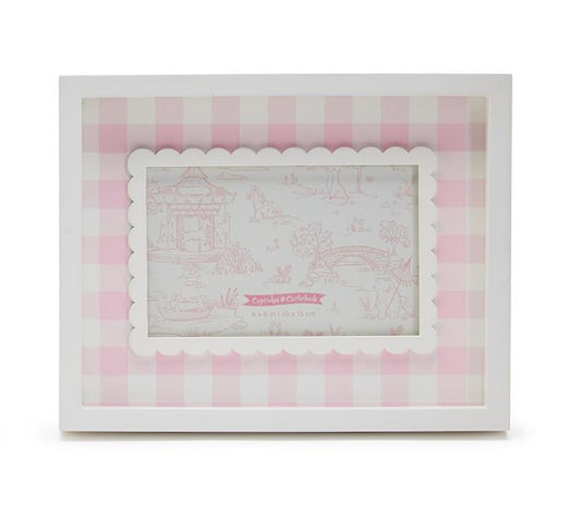 Pink Gingham 4x6 Frame